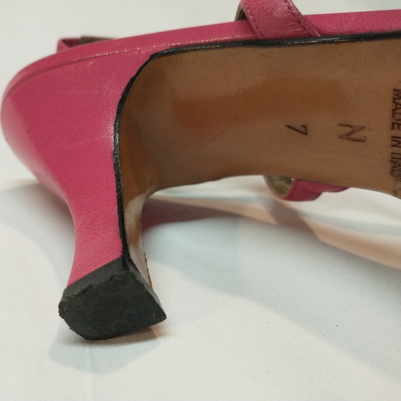 Vintage Yves Saint Laurent YSL slingback heels size 7 - Picture 8 of 16